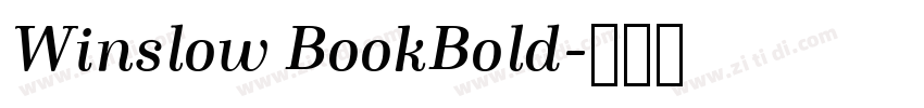 Winslow BookBold字体转换